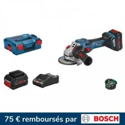 Meuleuse Sans Fil BOSCH Meuleuse 125mm 18V 8Ah Biturbo GWS18V-15SC - 06019H6101