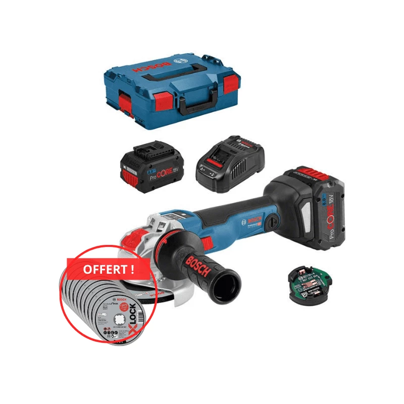 Meuleuse Sans Fil BOSCH Meuleuse X-LOCK 125mm 18V 8Ah GWX 18V-10SC - 06017B0401 3 Meuleuse Sans Fil BOSCH Meuleuse X-LOCK 125mm 18V 8Ah GWX 18V-10SC - 06017B0401