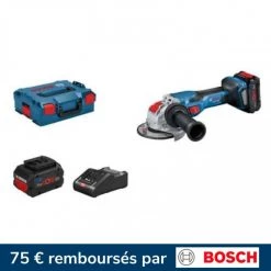 Meuleuse Sans Fil BOSCH Meuleuse X-LOCK 125mm 18V 8Ah GWX 18V-15 C - 06019H6401