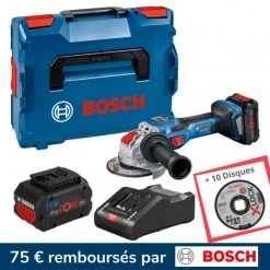Meuleuse Sans Fil BOSCH Meuleuse X-LOCK 125mm 18V 8Ah GWX 18V-15SC - 06019H6501