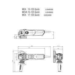 Meuleuse Ø 125 Mm METABO Meuleuse 125 Mm - WEV 17-125 Q - 600516000 -Meuleuse Ponceuse Soldes metabo meuleuse 125 mm wev 17 125 q 600516000 4
