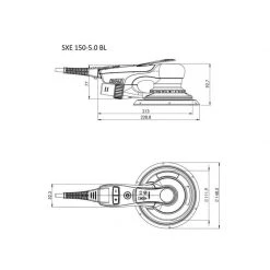 METABO Ponceuse Excentrique Ø150mm 350W SXE 150-5.0 BL - 615050700 -Meuleuse Ponceuse Soldes metabo ponceuse excentrique o150mm 350w sxe 150 50 bl 615050700 2
