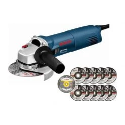 PACK - BOSCH Meuleuse Ø 125 Mm 1400 W + 11 Disques - GWS1400 Pack