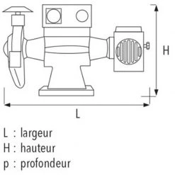 Touret à Meuler SIDAMO Touret Combine Type 210 Meule 200 Triph - 20113031 -Meuleuse Ponceuse Soldes sidamo touret combine type 210 meule 200 triph 20113031 2